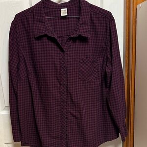 Terra & Sky Burgundy Plaid Shirt